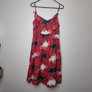 Ann Taylor Red and Black Floral Kids Dress